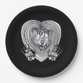 Cry Heart Classic - Skeleton Handherz Pappteller (Vorderseite)