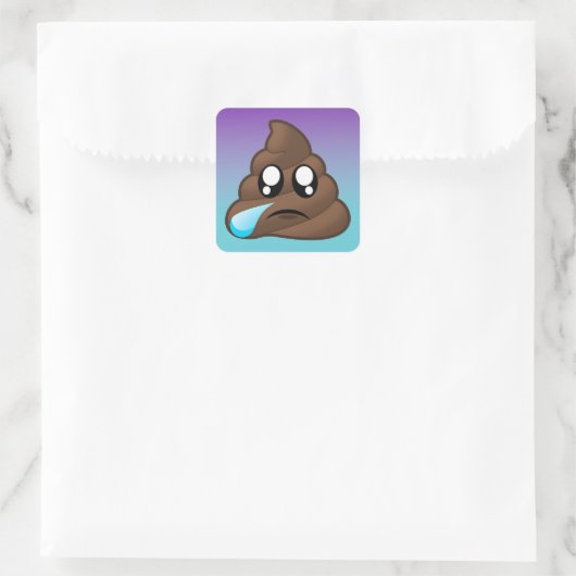 Cry Kacke Emoji Ombre Stickers (Tasche)