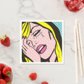 Cry Me a River Pop Art Paper Napkins Serviette (Beispiel)