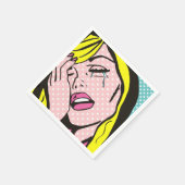 Cry Me a River Pop Art Paper Napkins Serviette (Ecke)