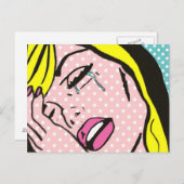 Cry Me a River Pop Art Postkarte (Vorne/Hinten)
