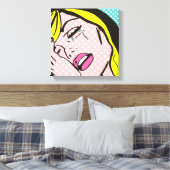 Cry Me a River Pop Art Stretched Leinwand (Insitu (Schlafzimmer))