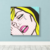 Cry Me a River Pop Art Stretched Leinwand (Insitu (Holzboden))