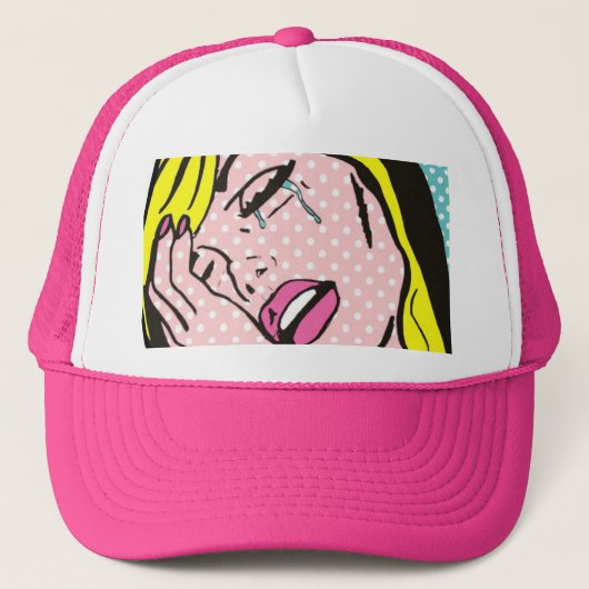 Cry Me a River Pop Art Trucker Hat Truckerkappe (Vorderseite)