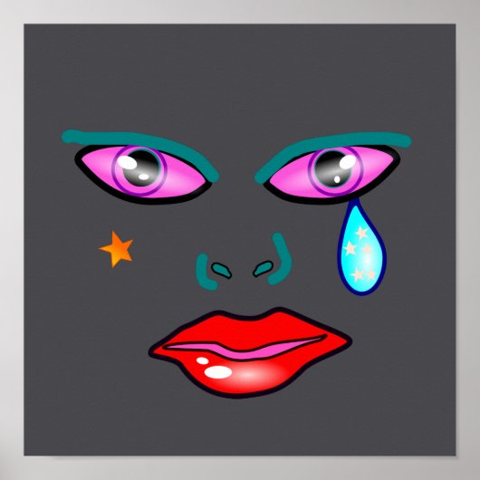 Cry Pop Art Rockstar Poster (Vorne)