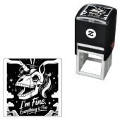 Cry Unicorn Skull Im Fine Alles ist gut Permastempel (Beispiel)