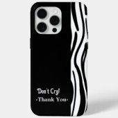 Cry Zebra Pattern Case (Rückseite)