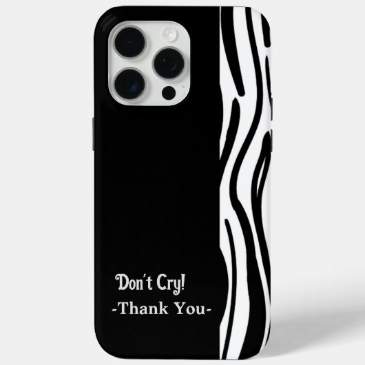 Cry Zebra Pattern Case (Rückseite)