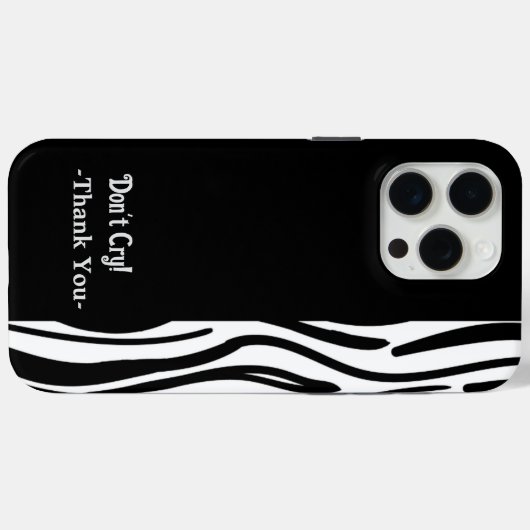 Cry Zebra Pattern Case (Rückseite (Horizontal))