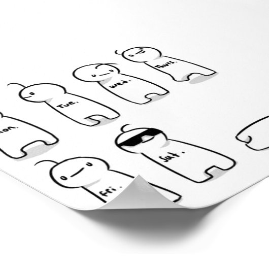 Cryaotische Tagesdiagrammatik Poster (Ecke)