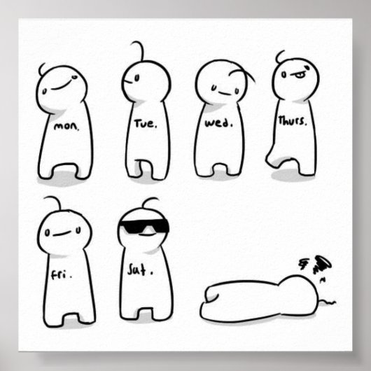 Cryaotische Tagesdiagrammatik Poster (Vorne)