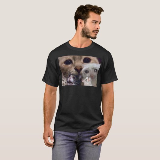 Crying Cat meme Shirt Sad cat (Vorne ganz)