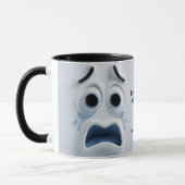 Crying Coffee? Add Name Message, Expressive Face Tasse (Links)