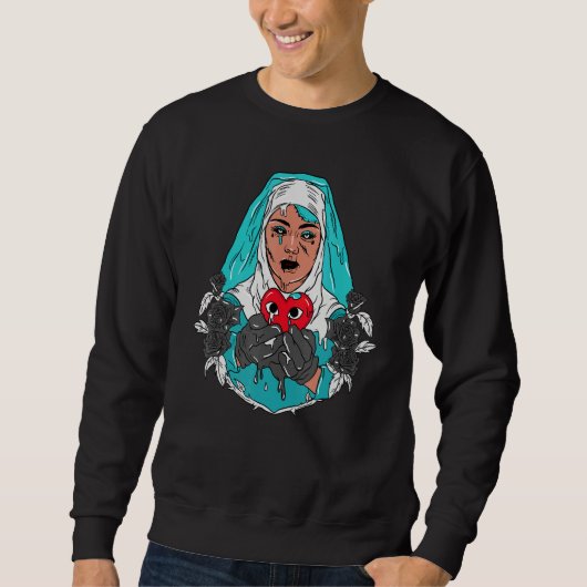 Crying Heart Girl Dripping Griffey Max 1 Aqua Matc Sweatshirt (Vorderseite)