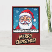 Crying Santa Funny Christmas Karte (Vorderseite)