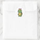 Crying turtle runder aufkleber (Tasche)