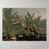 Cryolophosaurus dinosaur - 3D rendern Poster (Vorne)