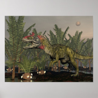 Cryolophosaurus dinosaur - 3D rendern Poster