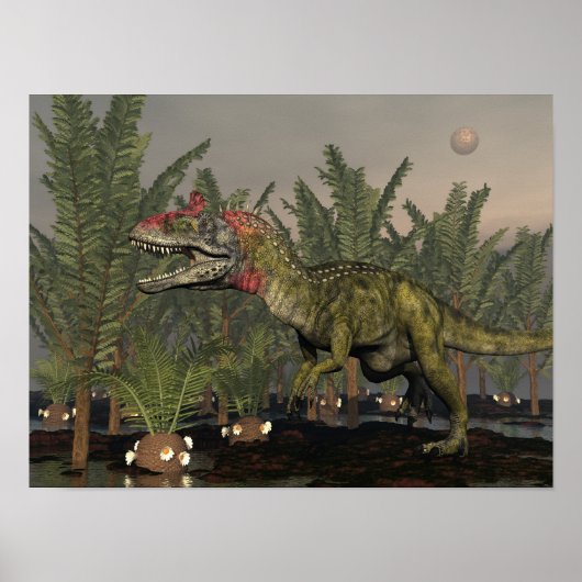 Cryolophosaurus dinosaur - 3D rendern Poster (Vorne)