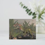 Cryolophosaurus dinosaur - 3D rendern Postkarte (Stehend Vorderseite)
