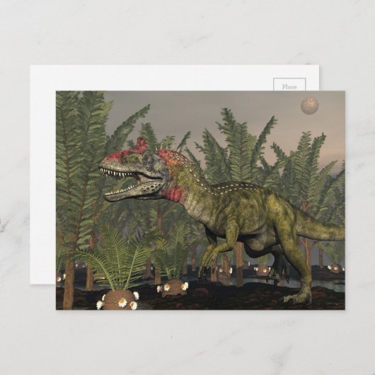 Cryolophosaurus dinosaur - 3D rendern Postkarte (Vorne/Hinten)