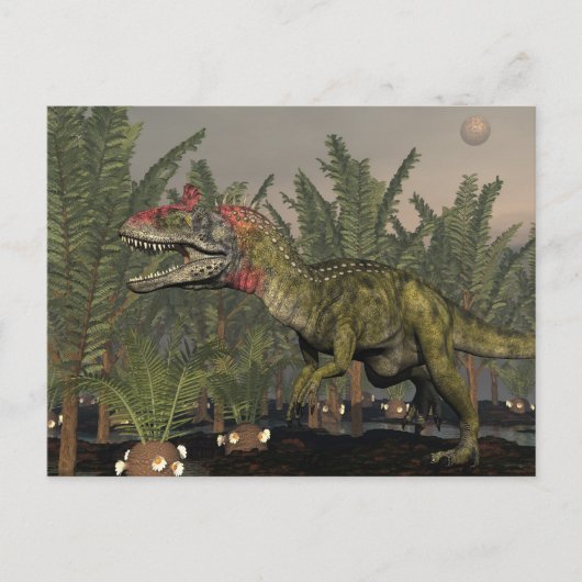 Cryolophosaurus dinosaur - 3D rendern Postkarte (Vorderseite)