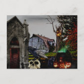 *~* Crypt Raven Hexenschalen HALLOWEEN Postkarte (Vorderseite)