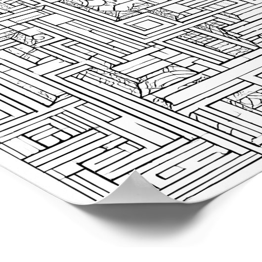 Cryptic Art Challenge: Urban Cipher Graffiti Poster (Ecke)