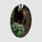Cryptid Big Foot, Alien, Chupacabra, Mothman Ornament (Vorderseite)