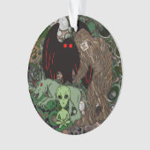 Cryptid Big Foot, Alien, Chupacabra, Mothman Ornament (Vorderseite)