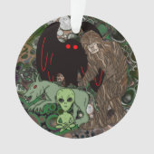 Cryptid Big Foot, Alien, Chupacabra, Mothman Ornament (Vorderseite)