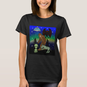 Cryptid Big Foot Alien Mothman UFO Chupacabra T-Shirt