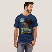 Cryptid Big Foot Alien Mothman UFO Chupacabra T-Shirt (Vorne ganz)