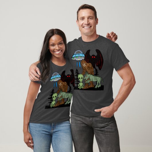 Cryptid Big Foot Alien Mothman UFO Chupacabra T-Shirt (Unisex)