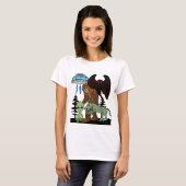 Cryptid Big Foot Alien Mothman UFO Chupacabra T-Shirt (Vorne ganz)