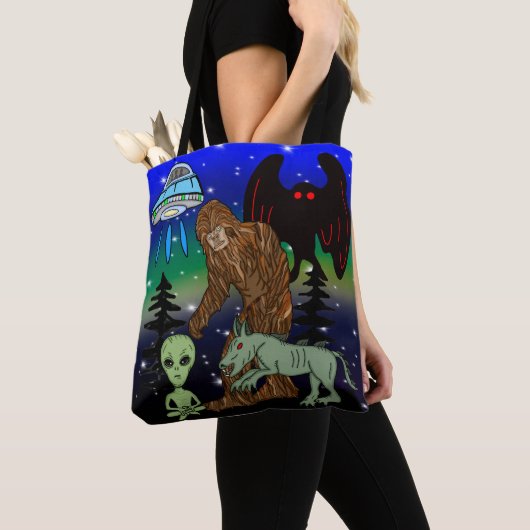 Cryptid Big Foot Alien Mothman UFO Chupacabra Tasche (Von Nahem)
