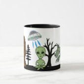 Cryptid Big Foot, Chupacabra, Alien, UFO Tasse (Zentrum)