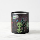 Cryptid Big Foot, Chupacabra, Alien, UFO-Tasse Tasse (Zentrum)