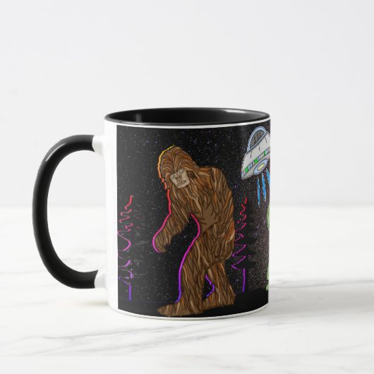 Cryptid Big Foot, Chupacabra, Alien, UFO-Tasse Tasse (Links)