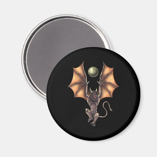 Cryptid Creature Ahool Magnet (Vorderseite/Rückseite)