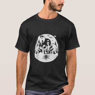 Cryptid Creatures Bigfoot Mothman Loch Ness Monste T-Shirt