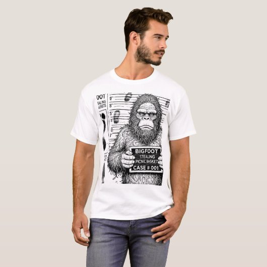 Cryptid Mugshots - Bigfoot T-Shirt (Vorne ganz)