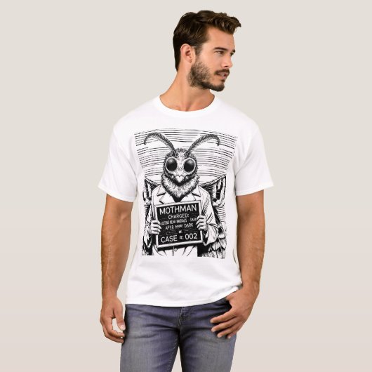 Cryptid Mugshots: Mothman-T - Shirt (Vorne ganz)