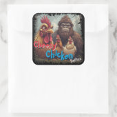 “Cryptid Photo Op” Cheesy Chicken Selfie Sticker (Tasche)
