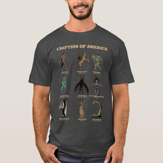 Cryptid Shirt Monster of America Educational Crypt (Vorderseite)