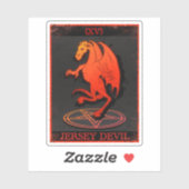 Cryptid Tarot Theme Jersey Devil Sticker (Blatt)