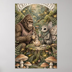 Cryptid Tea Society Cottagecore Poster