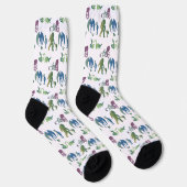 Cryptid Wiedersehen Bigfoot, Nessie, Mothman Patte Socken (Rechts)