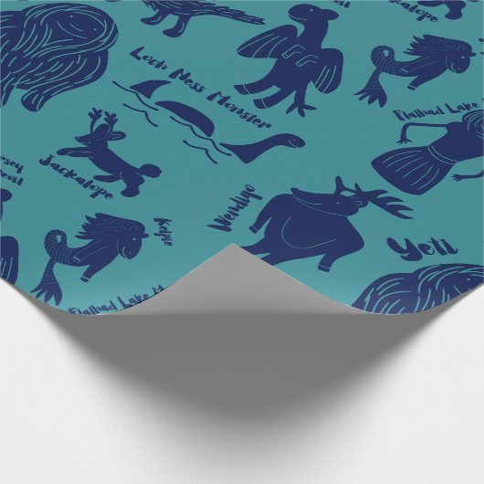 Cryptids Cryptozoology Identification Guide Wrappi Geschenkpapier (Ecke)