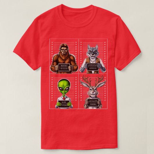 Cryptids Mugshot T-Shirt (Design vorne)